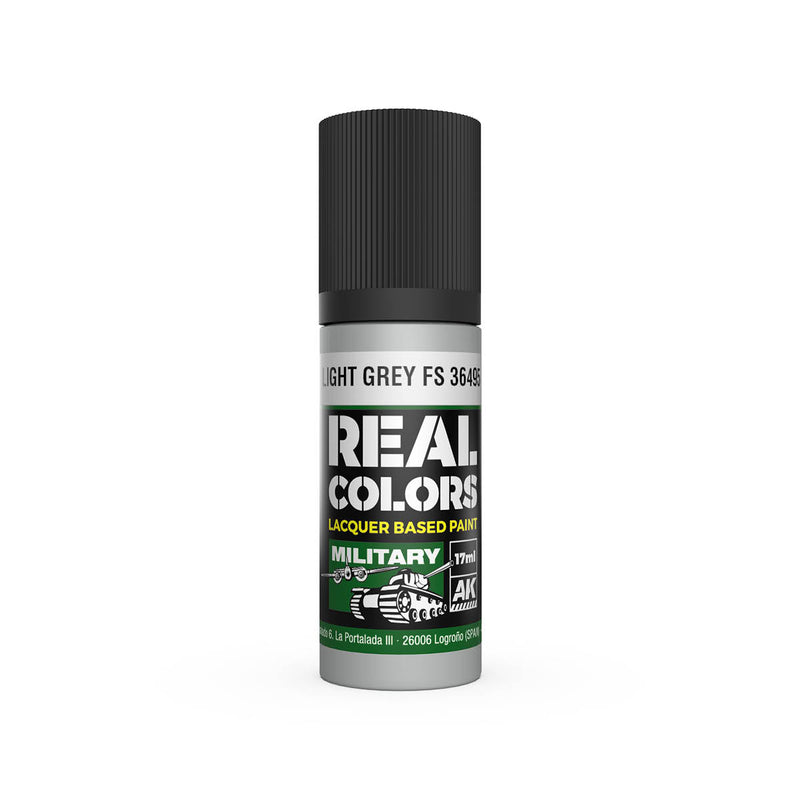 AK Interactive RC921 Real Colors Military: Light Grey Lacquer Based Paint 17ml Bottle