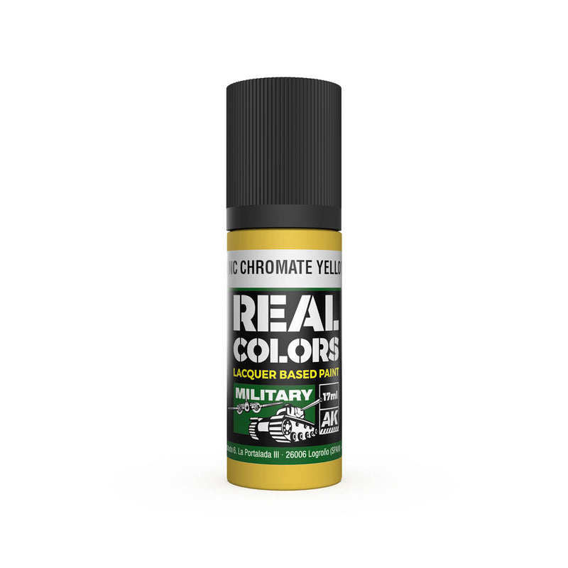 AK Interactive RC930 Real Colors Military: Zinc Chromate Yellow Lacquer Based Paint 17ml Bottle