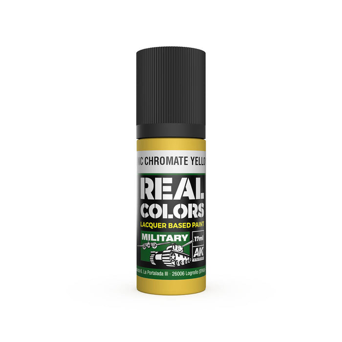 AK Interactive RC930 Real Colors Military: Zinc Chromate Yellow Lacquer Based Paint 17ml Bottle