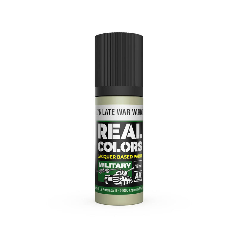 AK Interactive RC945 Real Colors Military: RLM76 Late War Variation Lacquer Based Paint 17ml Bottle
