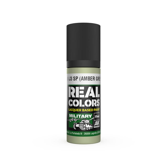 AK Interactive RC953 Real Colors Military: IJN J3 P Amber Grey Lacquer Based Paint 17ml Bottle