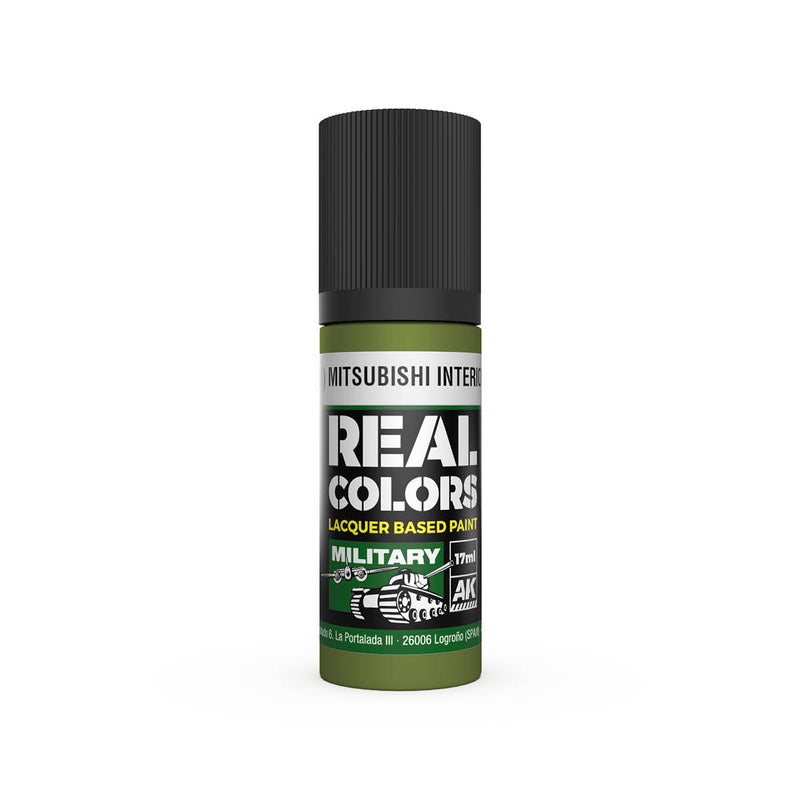 AK Interactive RC956 Real Colors Military: IJN M3 (M) Mitsubishi Interior Green Lacquer Based Paint 17ml Bottle