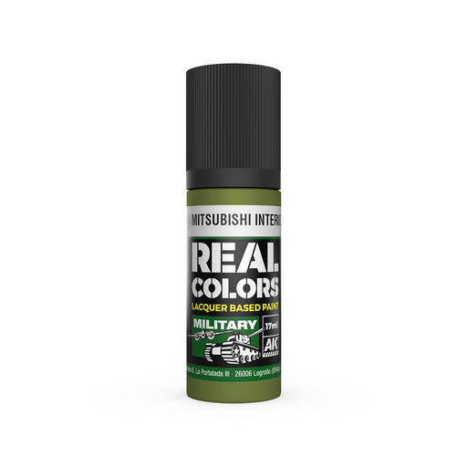 AK Interactive RC956 Real Colors Military: IJN M3 (M) Mitsubishi Interior Green Lacquer Based Paint 17ml Bottle