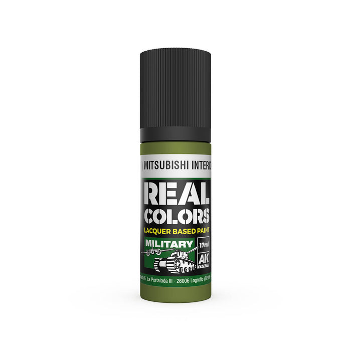 AK Interactive RC956 Real Colors Military: IJN M3 (M) Mitsubishi Interior Green Lacquer Based Paint 17ml Bottle