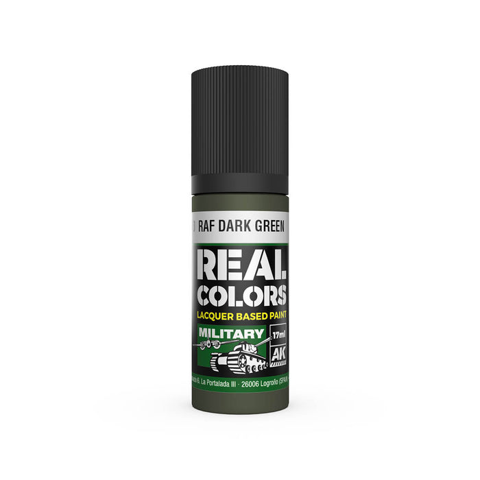 AK Interactive RC960 Real Colors Military: RAF Dark Green Lacquer Based Paint 17ml Bottle