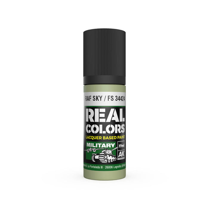 AK Interactive RC964 Real Colors Military: RAF Sky Lacquer Based Paint 17ml Bottle