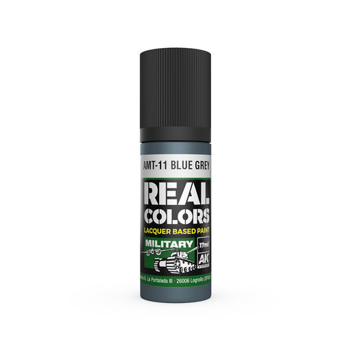 AK Interactive RC977 Real Colors Military: AMT11 Blue Grey Lacquer Based Paint 17ml Bottle