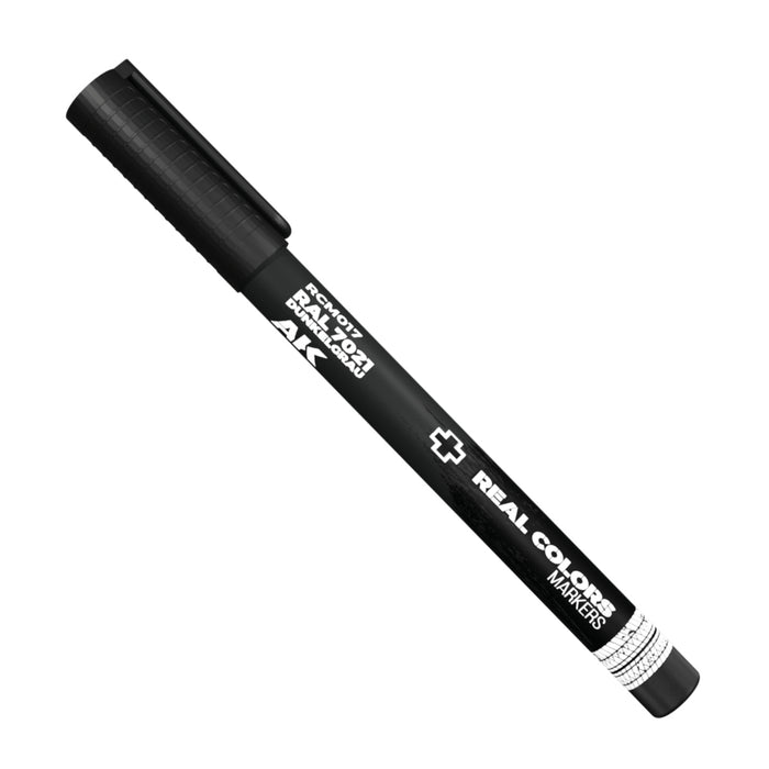 AK Interactive RCM017 Real Color Paint Marker - Dark Gray RAL7021