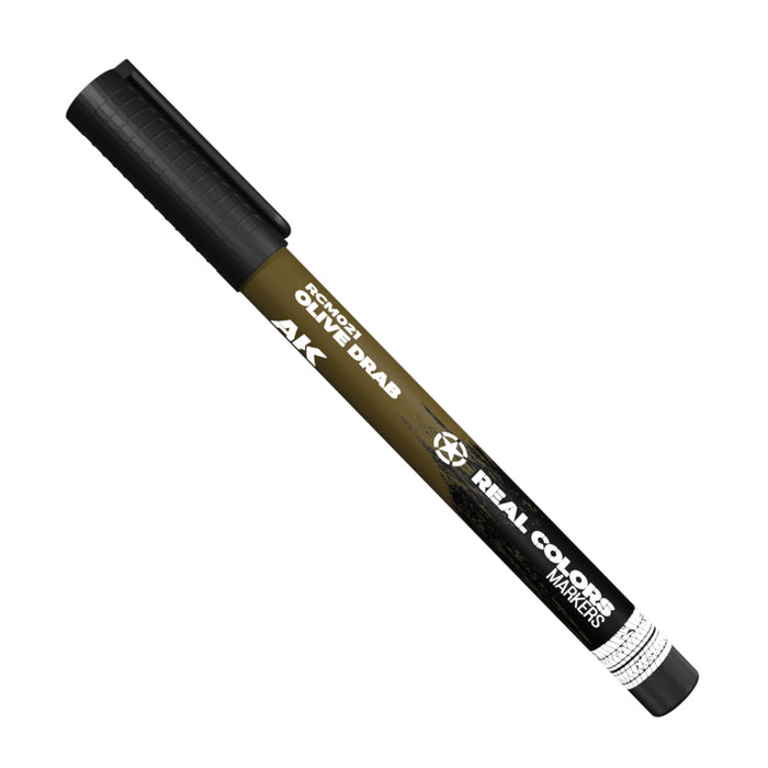 AK Interactive RCM021 Real Color Paint Marker - Olive Drab