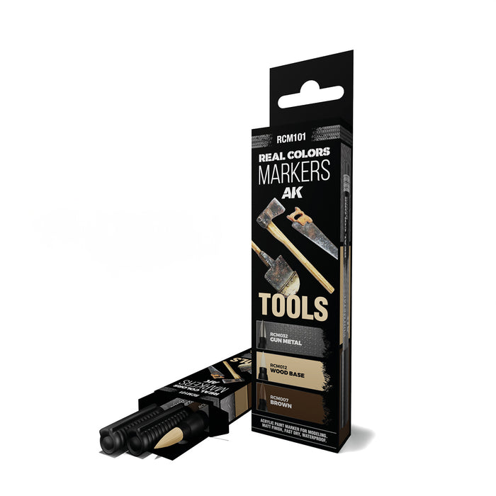 AK Interactive RCM101 Real Color Paint Marker Tools Set (3 Pack)