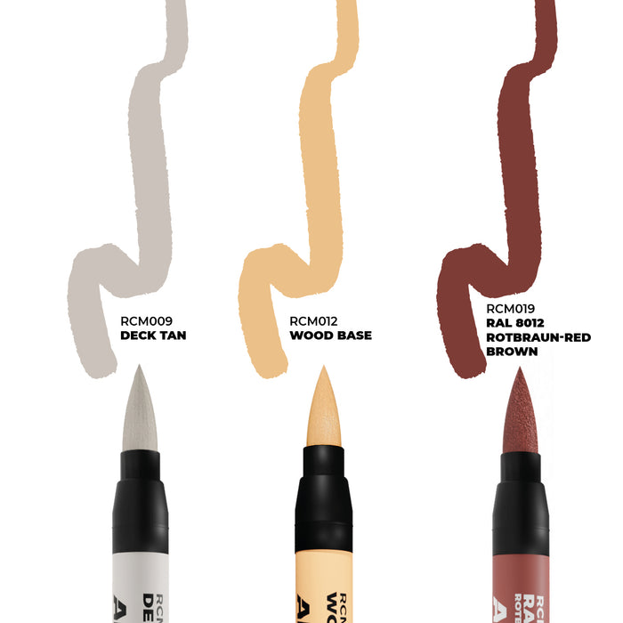 AK Interactive RCM104 Real Color Paint Marker Ships & Decks Set (3 Pack)