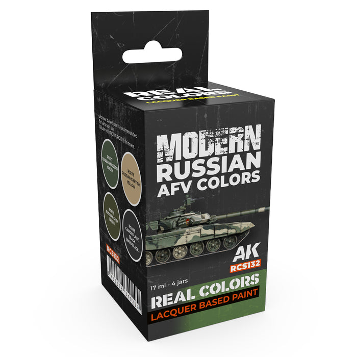 AK Interactive RCS132 Real Colors Set: Modern Russian AFV Lacquer Based Paint (4 Pack)