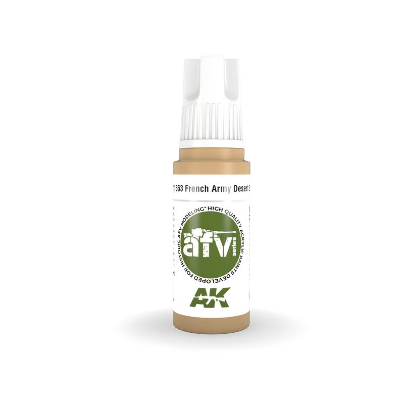 AK 11363 AFV Series: French Army Desert Sand Acrylic Paint 17ml Bottle