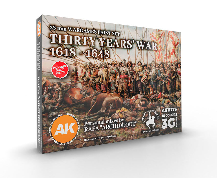 AKI 11776 Wargames Thirty Years War 1618-1648 3G Acrylic Paint (18 Colors 17ml)