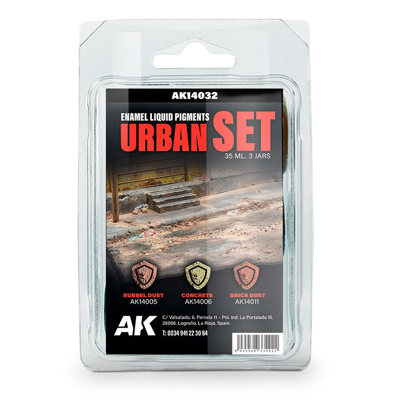 AKI 14032 Urban Liquid Pigment Enamel Set (14005, 14006, 14011)