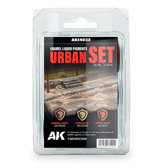 AKI 14032 Urban Liquid Pigment Enamel Set (14005, 14006, 14011)