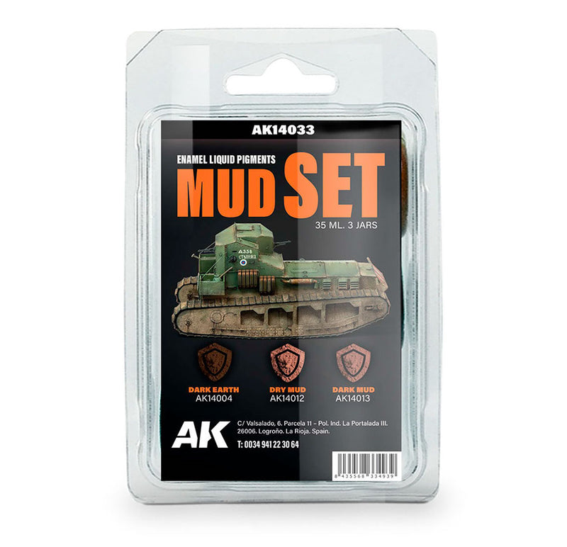 AKI 14033 Mud Liquid Pigment Enamel Set (14004, 14012, 14013)