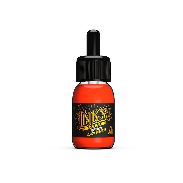 AKI 16009 Inks: Blood Scarlet Acrylic 30ml Bottle