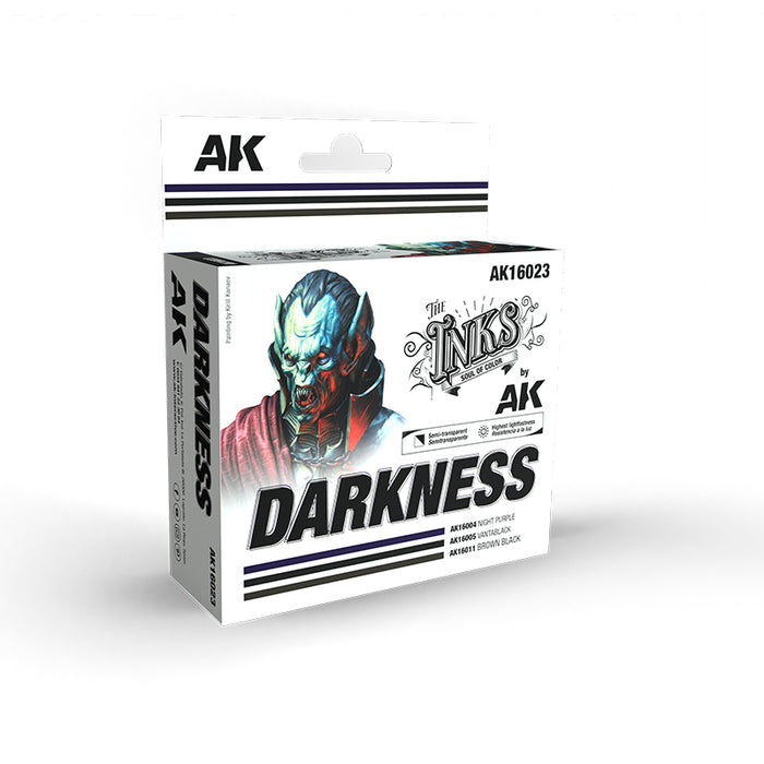 AKI 16023 Inks: Darkness Acrylic Set (3 30ml Bottles)