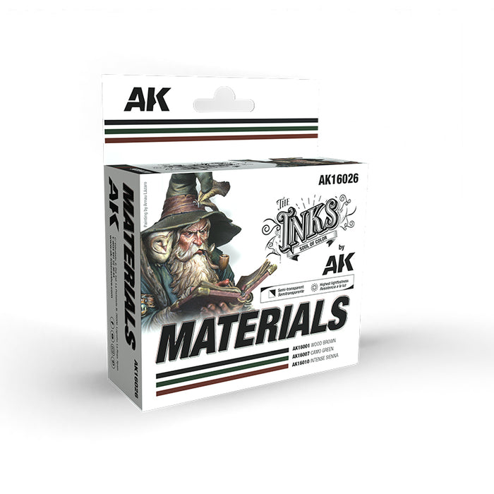 AKI 16026 Inks: Materials Acrylic Set (3 30ml Bottles)