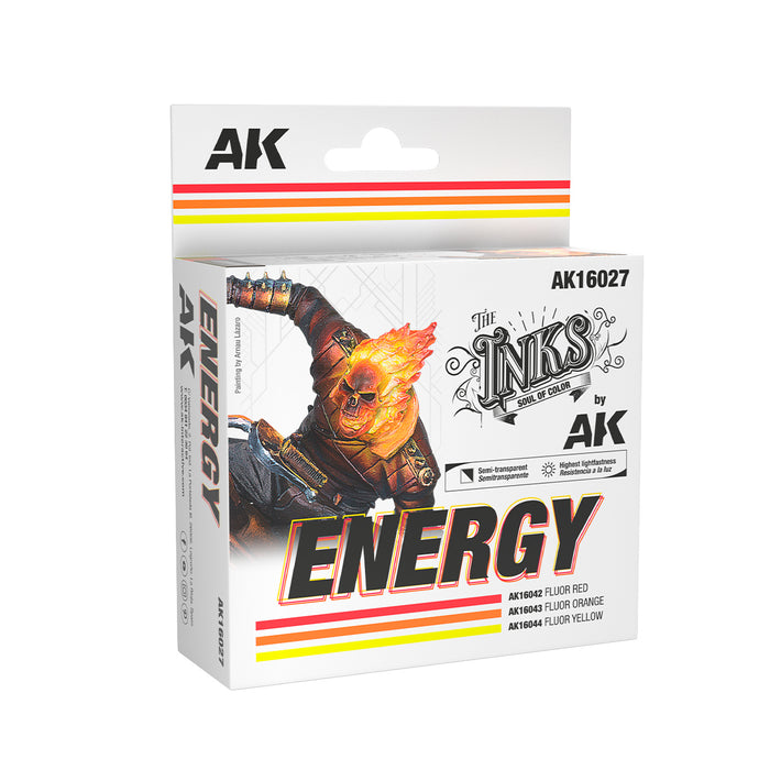 AKI 16027 Inks: Energy Acrylic Set (3 30ml Bottles)