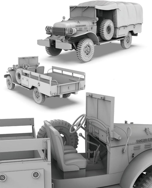 AKI 35020 1/35 IDF Power Wagon WM300 with Winch Model Kit