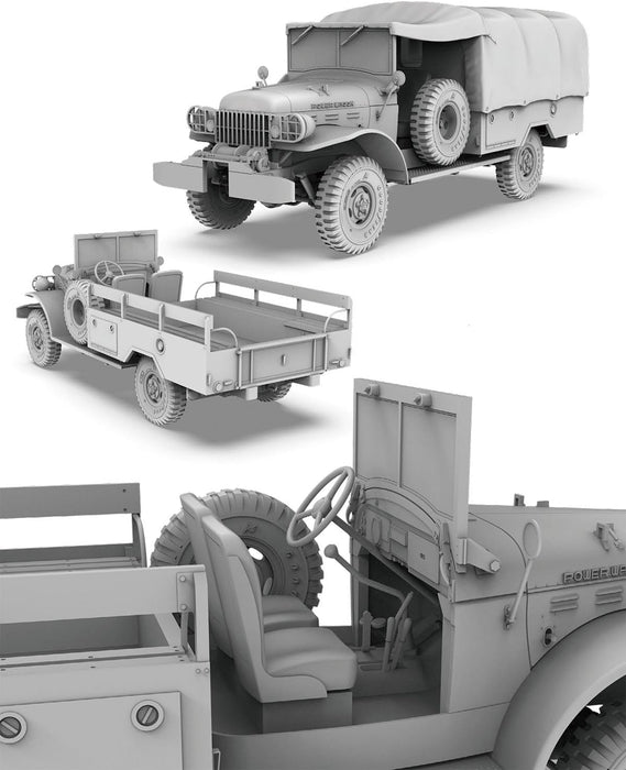AKI 35020 1/35 IDF Power Wagon WM300 with Winch Model Kit
