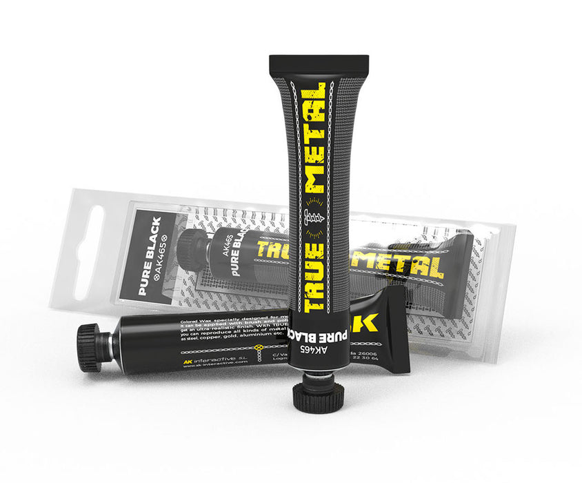 AKI 465 True Metal Wax Pure Black 20ml Tube