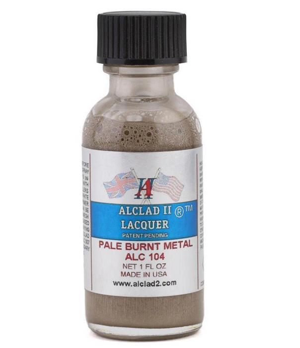 Alclad II 104 Pale Burnt Metal Lacquer 1oz. Bottle
