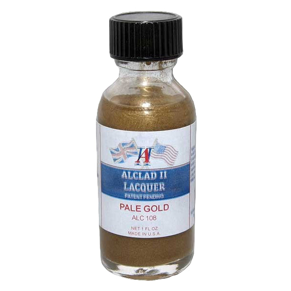 Alclad II 108 Pale Gold Lacquer 1oz. Bottle