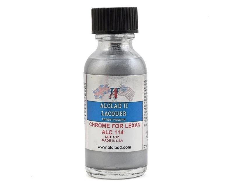 Alclad II 114 Chrome Lacquer for Lexan 1oz. Bottle