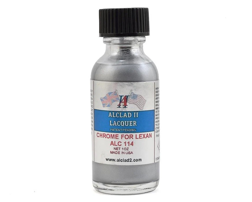 Alclad II 114 Chrome Lacquer for Lexan 1oz. Bottle