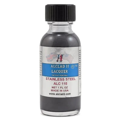 Alclad II 115 Stainless Steel Lacquer 1oz. Bottle