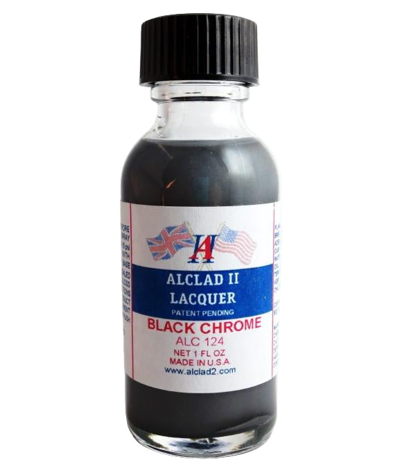 Alclad II 124 Black Chrome Lacquer 1oz. Bottle