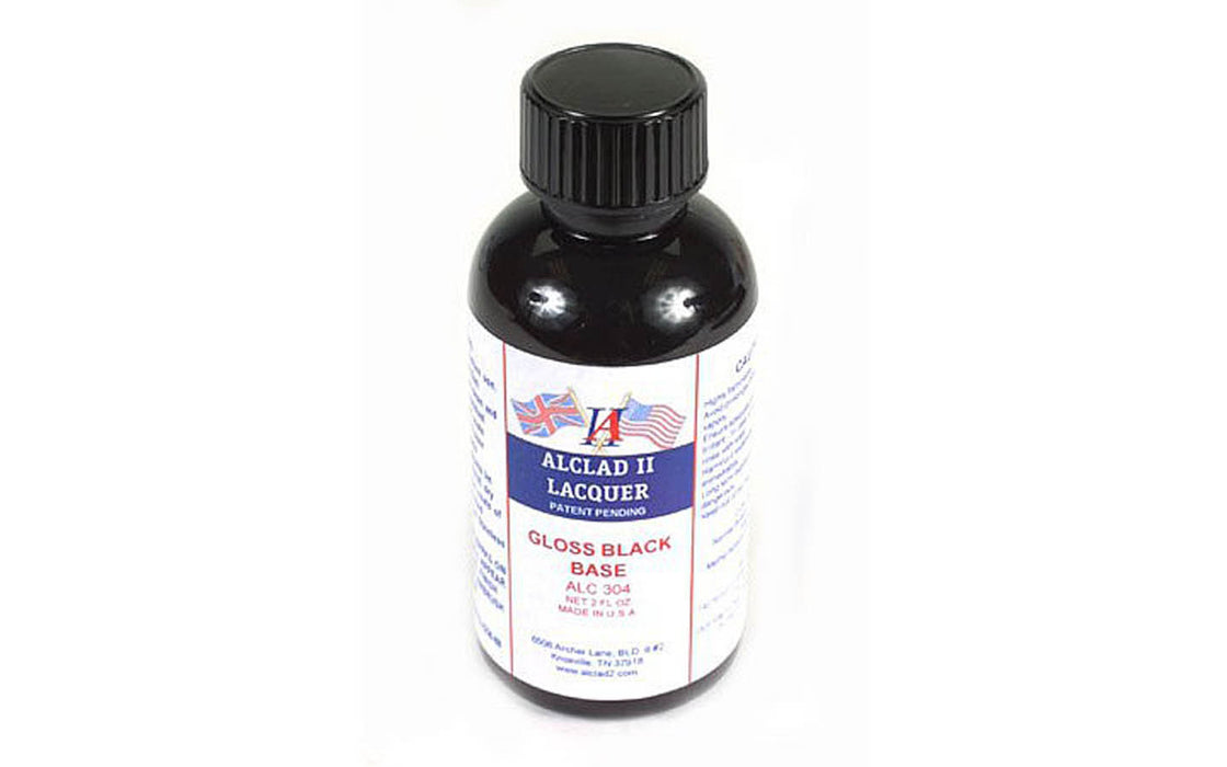 Alclad II 304 Gloss Black Base Enamel 2oz. Bottle