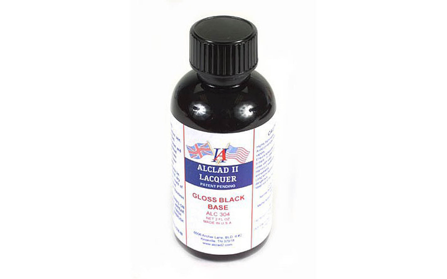 Alclad II 304 Gloss Black Base Enamel 2oz. Bottle — White Rose Hobbies