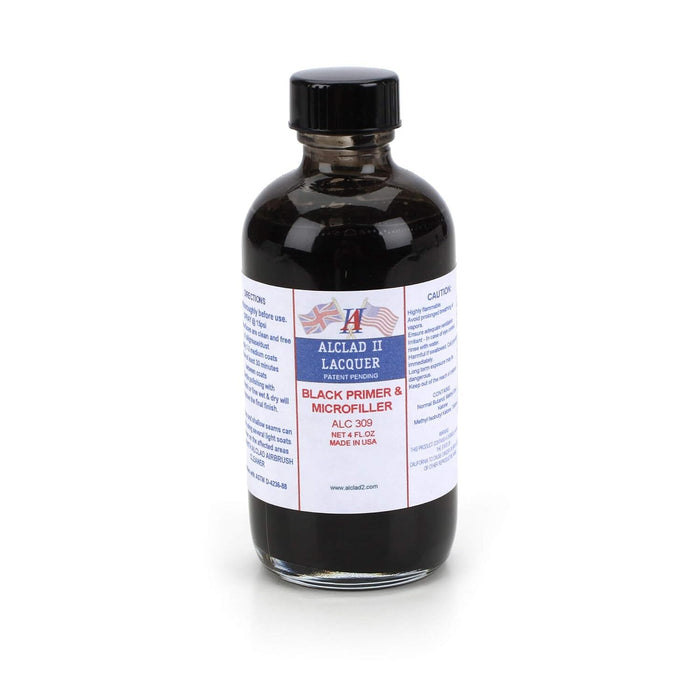Alclad II 309 Black Primer & Microfiller 4oz. Bottle