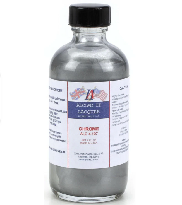 Alclad II 4107 Chrome Lacquer 4oz. Bottle