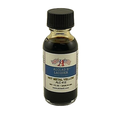 Alclad II 412 Hot Metal Yellow Lacquer 1oz. Bottle