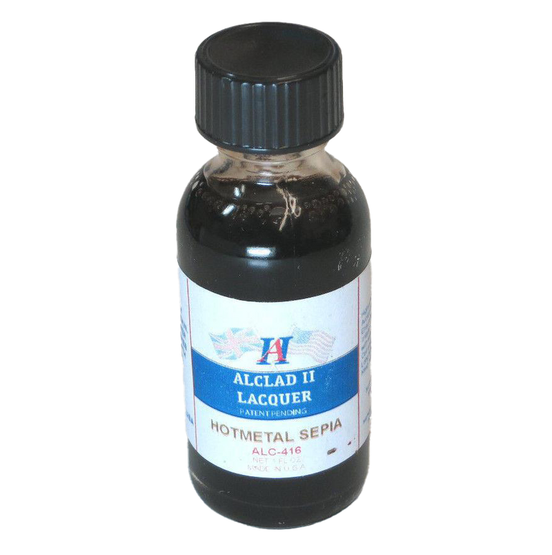 Alclad II 416 Hot Metal Sepia Lacquer 1oz. Bottle