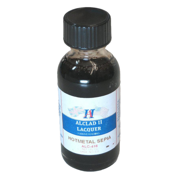 Alclad II 416 Hot Metal Sepia Lacquer 1oz. Bottle
