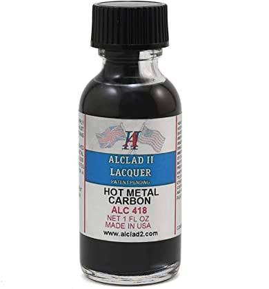 Alclad II 418 Hot Metal Carbon Lacquer 1oz. Bottle