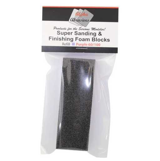 Alpha Abrasives 1002 Sanding & Finishing Foam Block Refill Purple 60/100