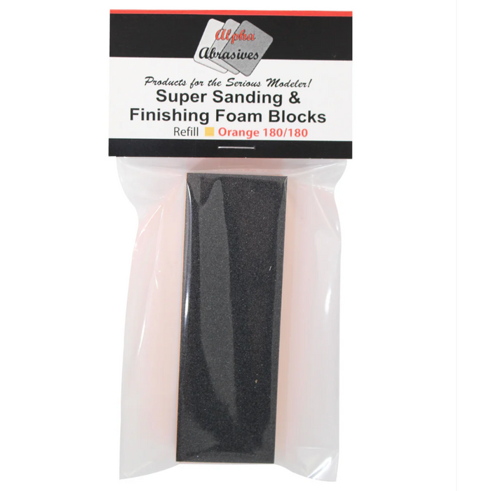 Alpha Abrasives 1003 Sanding & Finishing Foam Block Refill Orange 180/180