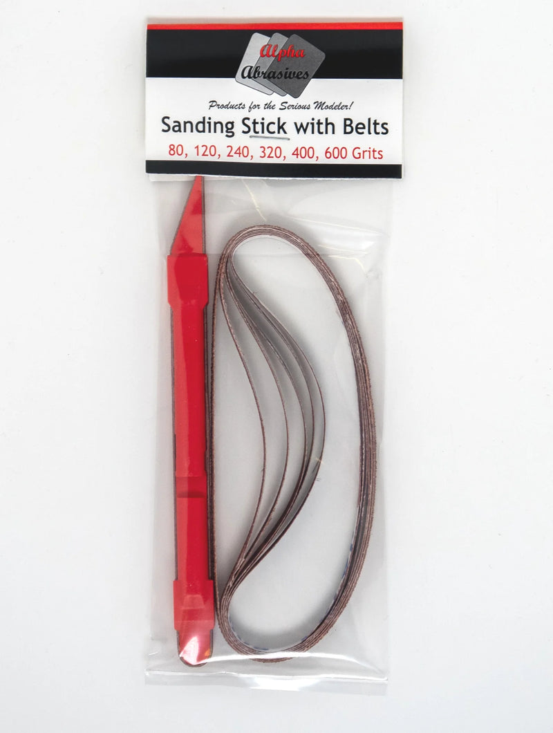 Alpha Abrasives 55678 Sanding Stick with 5 Asst Belts