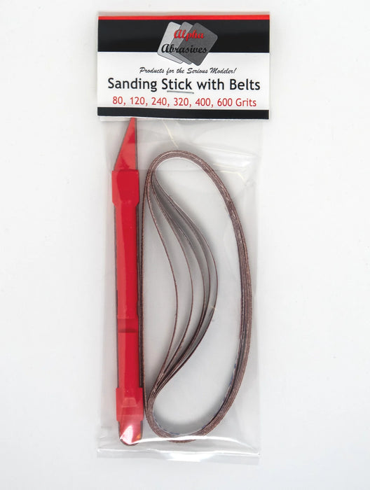 Alpha Abrasives 55678 Sanding Stick with 5 Asst Belts