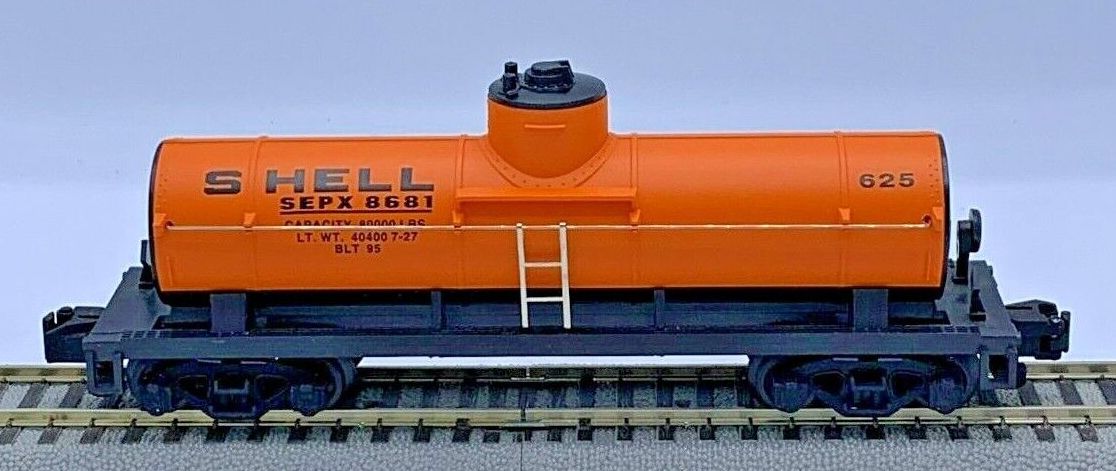 American Flyer 6-48405 S Gauge Single Dome Tank Car Shell SHPX 8681 (Orange 625) - NOS