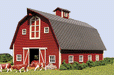 American Model Builders Laser KIT 619 N Scale Country Barn