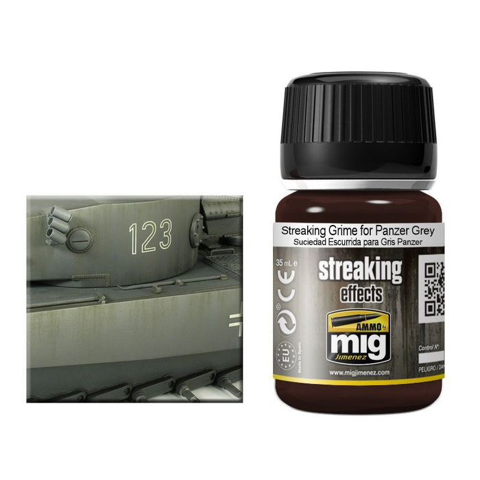 AMMO by Mig 1202 Grime Streaking Effects for Panzer Grey Enamel 35ml Bottle