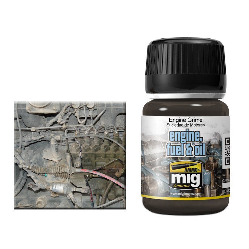 AMMO by Mig 1407 Engine Grime Effects Enamel 35ml Bottle